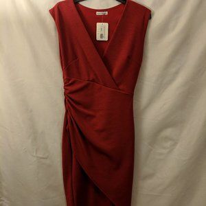Red midi dress